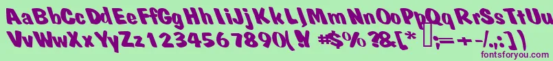 Naturalborn Font – Purple Fonts on Green Background