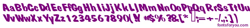 Naturalborn Font – Purple Fonts on White Background