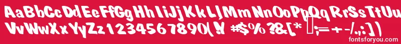 Naturalborn Font – White Fonts on Red Background