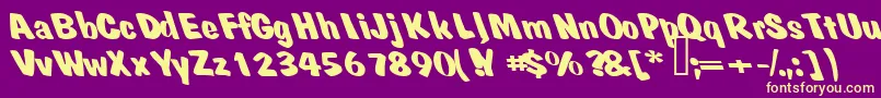 More about Naturalborn Font Naturalborn Font – Yellow Fonts on Purple Background
