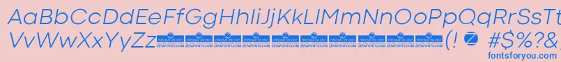 CodecColdLightItalicTrial Font – Blue Fonts on Pink Background