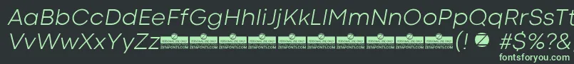 CodecColdLightItalicTrial Font – Green Fonts on Black Background