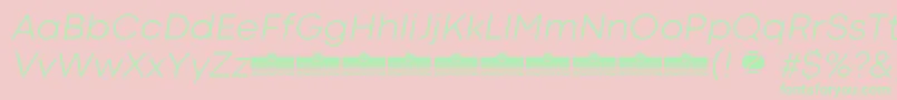 CodecColdLightItalicTrial Font – Green Fonts on Pink Background