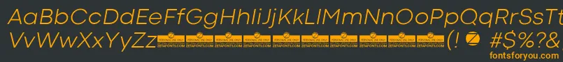 CodecColdLightItalicTrial Font – Orange Fonts on Black Background