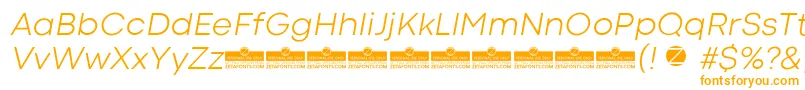 CodecColdLightItalicTrial-Schriftart – Orangefarbene Schriften auf weißem Hintergrund