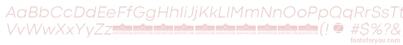 CodecColdLightItalicTrial-fontti – vaaleanpunaiset fontit valkoisella taustalla
