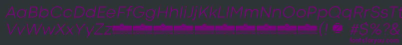 CodecColdLightItalicTrial-fontti – violetit fontit mustalla taustalla