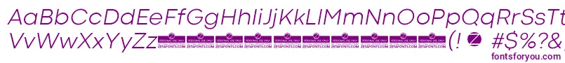 フォントCodecColdLightItalicTrial – 白い背景に紫のフォント