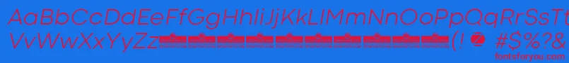 CodecColdLightItalicTrial Font – Red Fonts on Blue Background