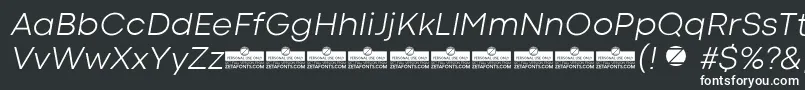 Шрифт CodecColdLightItalicTrial – белые шрифты на чёрном фоне