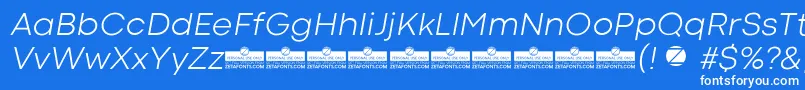 フォントCodecColdLightItalicTrial – 青い背景に白い文字