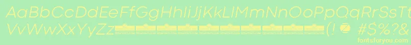 CodecColdLightItalicTrial Font – Yellow Fonts on Green Background