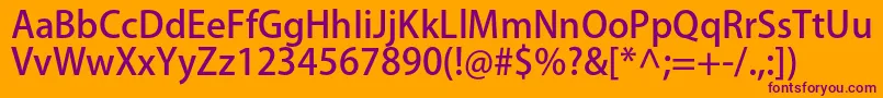 KozgoproMedium Font – Purple Fonts on Orange Background