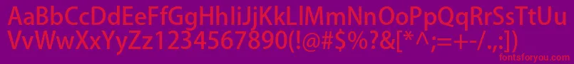 KozgoproMedium Font – Red Fonts on Purple Background