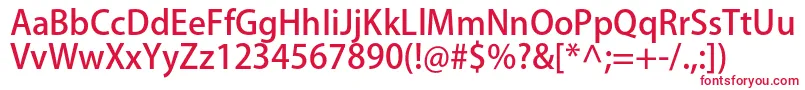 KozgoproMedium Font – Red Fonts on White Background