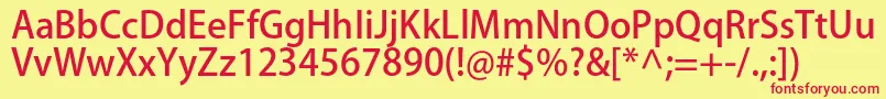 KozgoproMedium Font – Red Fonts on Yellow Background