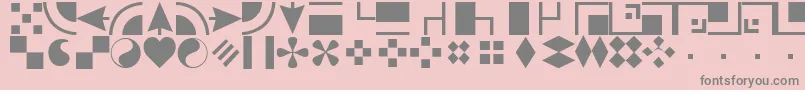 Lisätietoja BorderbatsGeoRegular-fontista BorderbatsGeoRegular-fontti – harmaat kirjasimet vaaleanpunaisella taustalla
