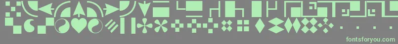 BorderbatsGeoRegular-fontti – vihreät fontit harmaalla taustalla