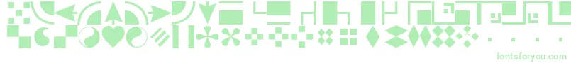 BorderbatsGeoRegular Font – Green Fonts on White Background
