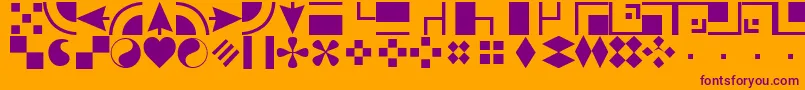 BorderbatsGeoRegular Font – Purple Fonts on Orange Background