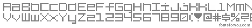 フォント7Squared – 白い背景に灰色の文字