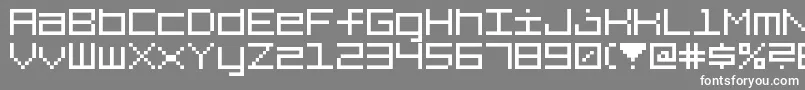 フォント7Squared – 灰色の背景に白い文字