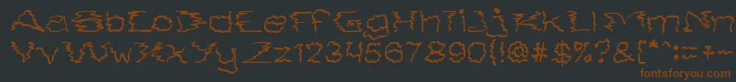 Więcej informacji o czcionce SmokeOnTheWater Czcionka SmokeOnTheWater – brązowe czcionki na czarnym tle