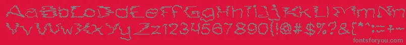 SmokeOnTheWater Font – Gray Fonts on Red Background