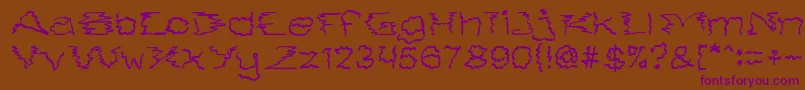 SmokeOnTheWater Font – Purple Fonts on Brown Background