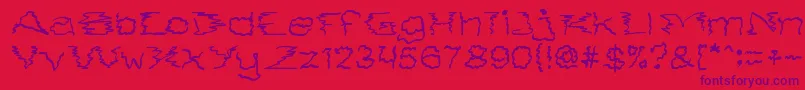 SmokeOnTheWater Font – Purple Fonts on Red Background