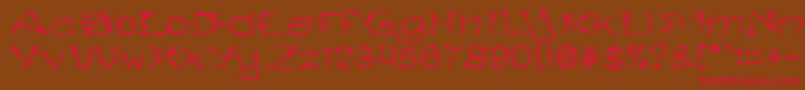 SmokeOnTheWater Font – Red Fonts on Brown Background