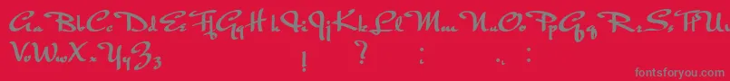 Rogeer Font – Gray Fonts on Red Background