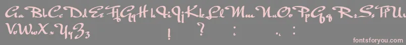 Rogeer Font – Pink Fonts on Gray Background