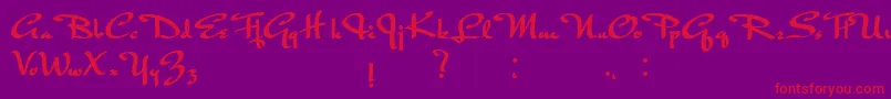 fuente Rogeer – Fuentes Rojas Sobre Fondo Morado