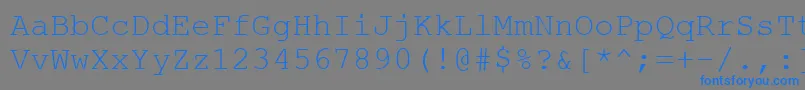 Czcionka CourtiercRegular – niebieskie czcionki na szarym tle