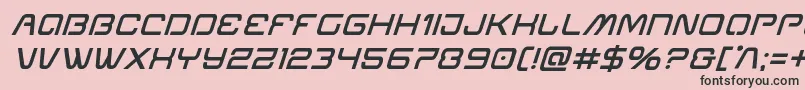 Miraclemercurysemiboldital Font – Black Fonts on Pink Background