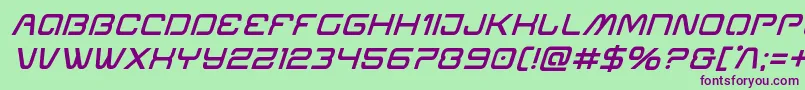 Miraclemercurysemiboldital Font – Purple Fonts on Green Background