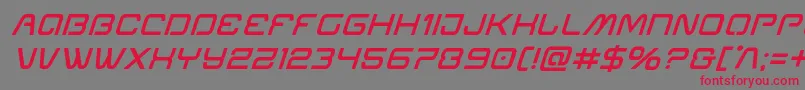 Miraclemercurysemiboldital Font – Red Fonts on Gray Background