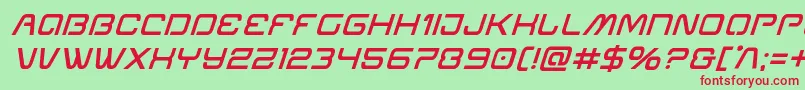 Miraclemercurysemiboldital Font – Red Fonts on Green Background