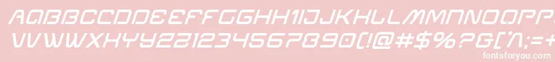 Miraclemercurysemiboldital-Schriftart – Weiße Schriften auf rosa Hintergrund