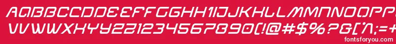 Miraclemercurysemiboldital Font – White Fonts on Red Background