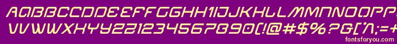 Miraclemercurysemiboldital Font – Yellow Fonts on Purple Background