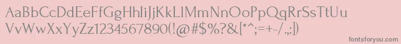 Forum Font – Gray Fonts on Pink Background