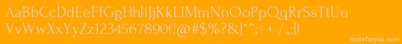Forum Font – Pink Fonts on Orange Background
