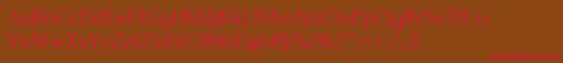 フォントForum – 赤い文字が茶色の背景にあります。