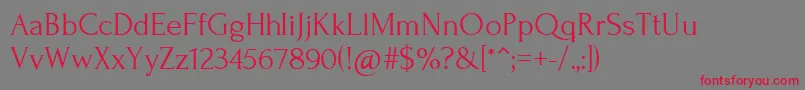 Forum Font – Red Fonts on Gray Background