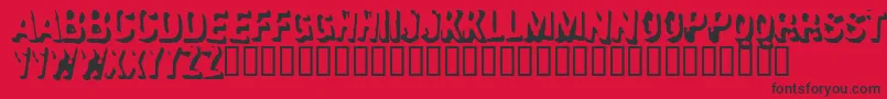 Failure-Schriftart – Schwarze Schriften auf rotem Hintergrund
