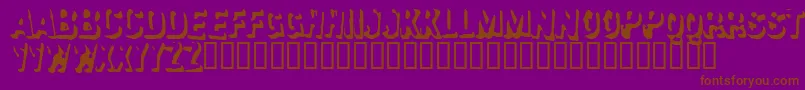 Failure Font – Brown Fonts on Purple Background