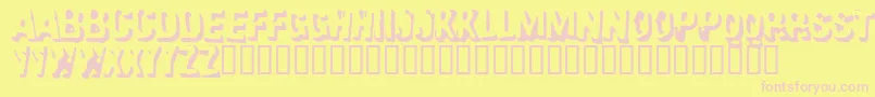 Fonte Failure – fontes rosa em um fundo amarelo