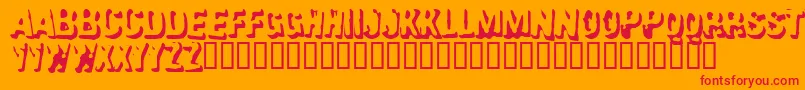 Failure Font – Red Fonts on Orange Background